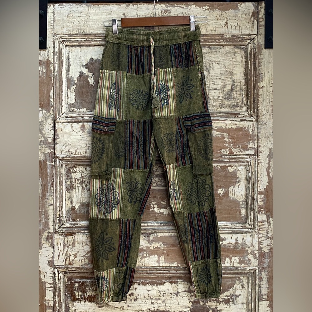 Rising International Olive Patchwork Cargo Pants - image 1